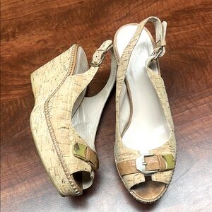 Stuart Weitzman cork wedge sandals